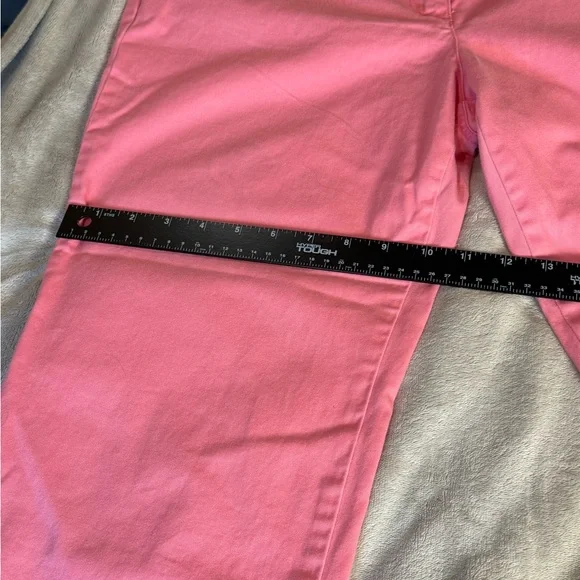 J.Crew Factory Favorite Fit Peach Pink Straight  Cropped Cotton Pants Size 12 - Picture 9 of 10